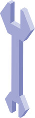 Poster - Wrench tool is standing in an isometric view showing its two ends