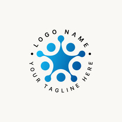 Poster - Logo design graphic concept creative premium vector stock unique star dots tech dynamic particle digital. Related to technology circular atom branding