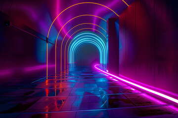 Wall Mural - glowing lines