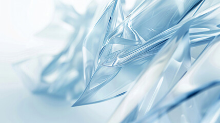 Poster - Abstract icy blue crystal formations creating a sleek and modern aesthetic perfect for design themes with copy space text