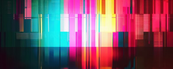 Wall Mural - A colorful image of a rainbow with a black line in the middle. Free copy space for banner.