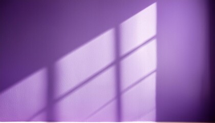 Sticker - sfondo minimalista vuoto per inserimento e promozione di prodotto luce finestra luce su muro color viola colori tono su tono armonici