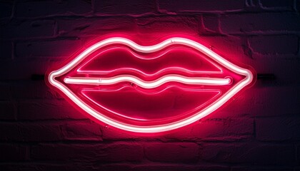 Sticker - lip shaped neon signs led glow decorative lights wall decor