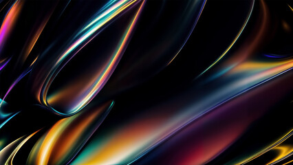 Wall Mural - abstract wallpaper with glowing plasma swirling lines, waves, shapes on neon background