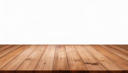 Canvas Print - wooden table isolated on white product display transparent background