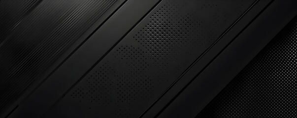 Poster - Black background with diagonal lines and subtle dots for an elegant, modern design element