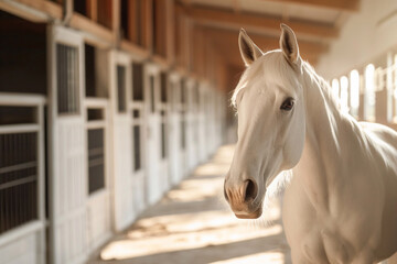 beautiful white horse