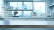 © Andrii  - Clean Lab Table with Blurred Scientific Equipment Background