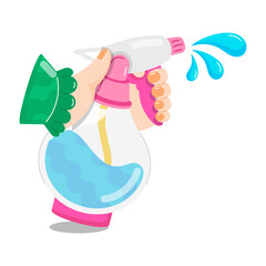 Wall Mural - A sticker of spray bottle in flat style 

