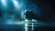 © Andrii  - Truck Set Against Dark Stage with Bright Lights