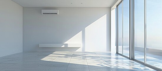 Aufkleber - Newly built room with an air conditioner and copy space image