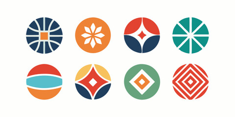 Wall Mural - Versatile Logo Set: Modern Icon Collection
