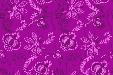 Wall Mural - Ikat floral paisley embroidery seamless pattern on background. Ikat ethnic flower oriental pattern traditional. Aztec style abstract vector illustration. design for ikat floral fashion fabric,clothing