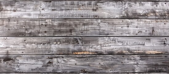 Wall Mural - Old gray wooden boards providing a background with room for a copy space image in a flat lay arrangement