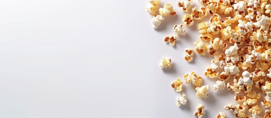 Aufkleber - White background with copy space image featuring isolated popcorn