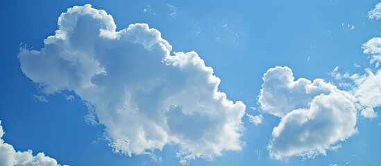 Aufkleber - Heart-shaped cloud formation in the clear blue sky, perfect for a copy space image.
