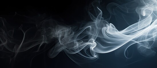 Leinwandbilder - White smoke against a dark background with copy space image.