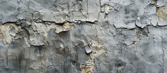 Leinwandbilder - A textured, uneven wall with a gray paint that resembles a backdrop for a copy space image.