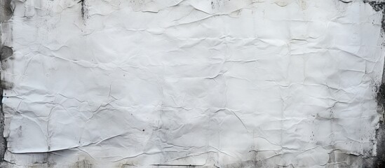 Leinwandbilder - Grungy backdrop with a white, creased paper texture and copy space image.