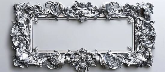 Leinwandbilder - Isolated silver frame with copy space image.