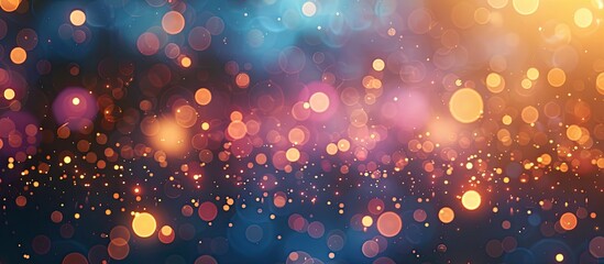 Aufkleber - Bokeh background with blurred glittering lights, ideal for Christmas, parties, and New Year concepts. Great for banners with copy space image.