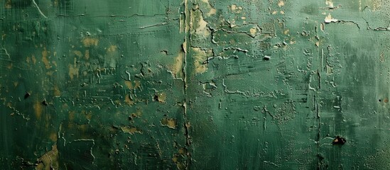 Aufkleber - Closeup of a weathered green textured backdrop with ample space for text or images.