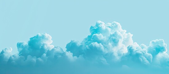 Aufkleber - Sky featuring a gradient blue hue juxtaposed with an explosive puff cloud, creating a striking composition with abundant copy space image.