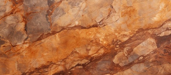 Fototapete - Close-up brown and orange stone texture background with copy space image for design.
