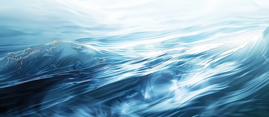Poster - Blurry water surface in an abstract image with turbulent flow resembling a river scenery, suitable as a nature-themed copy space image.