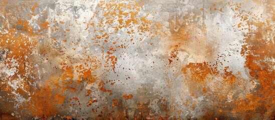 Aufkleber - Long panoramic banner background featuring rusty white light-grunge metal texture with ample copy space image available.