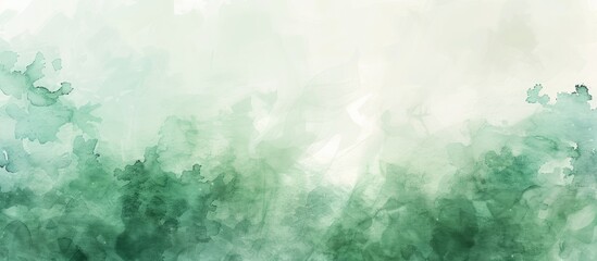 Poster - Abstract watercolor background in shades of green with copy space image.