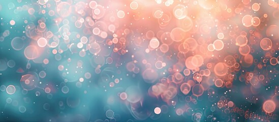 Poster - Blurred abstract background with a defocused portrait lens creating bokeh backdrop, ideal as a graphic resource for designers, featuring a cold tone with design blank copy space image.