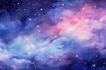 Wall Mural - metaverse in watercolor style backgrounds astronomy universe.