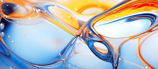 Poster - Macro photograph showcasing a liquid water abstract background with copy space image.
