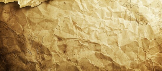 Poster - Vintage paper texture for letters with intricate detailing on surface, ideal for background with vignette design, allowing for a copy space image.
