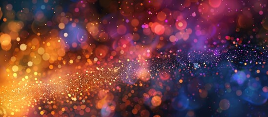 Aufkleber - Glitter-filled abstract bokeh background perfect for Christmas and New Year greetings with ample copy space image.
