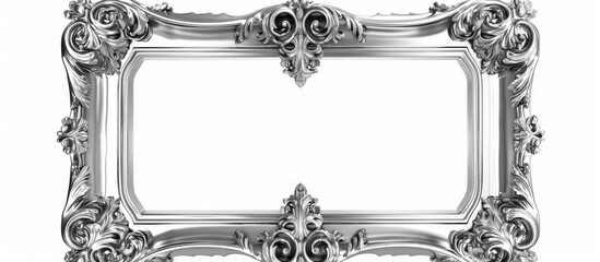 Leinwandbilder - Isolated silver frame with copy space image.