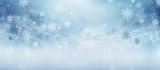 Poster - Frozen backdrop with delicate snow patterns, ideal for a copy space image.