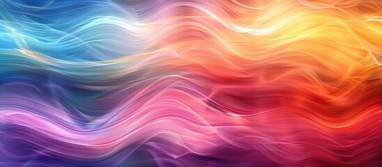 Poster - Abstract background with vibrant colors blended together creating a soft-focus effect, ideal for a copy space image.