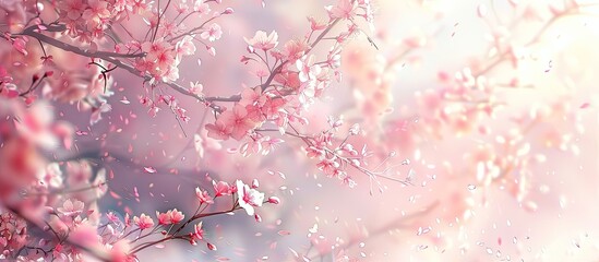 Aufkleber - Sakura and Cherry Blossom are terms used interchangeably with 'copy space image.'