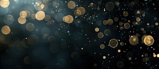 Leinwandbilder - A dark background with white bokeh creates an elegant look with copy space image.