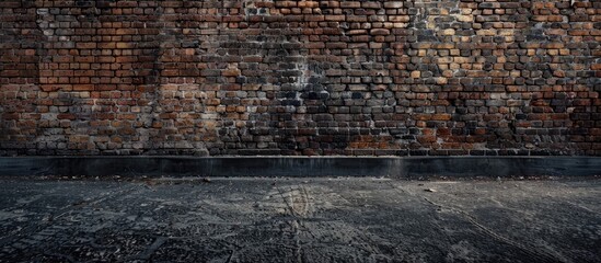 Poster - Gritty brick wall backdrop with ample copy space image