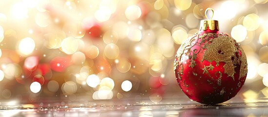 Aufkleber - Festive Christmas ornament with room for text in a picture copy space image