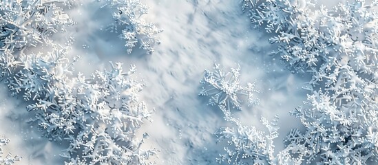 Poster - Assortment of snow textures showcasing various winter scenes with pristine snow and intricate patterns Ideal for winter themed designs with a copy space image