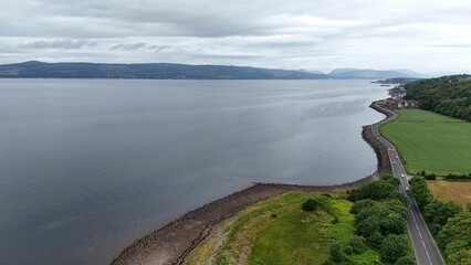 Poster - Scenic view of Skelmorlie, a village in North Ayrshire in the southwest of Scotland