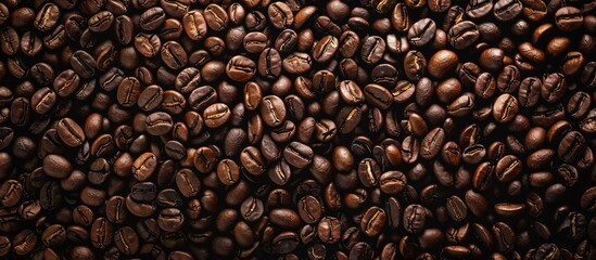 Aufkleber - A background of coffee beans with ample copy space for text placement