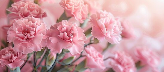 Aufkleber - Pink carnations create a lovely sight in the copy space image