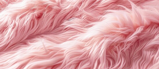 Poster - Close up of a soft light pink fur texture for decoration with copy space image