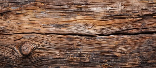 Aufkleber - High quality image of a weathered brown wooden surface with a natural pattern suitable for copy space