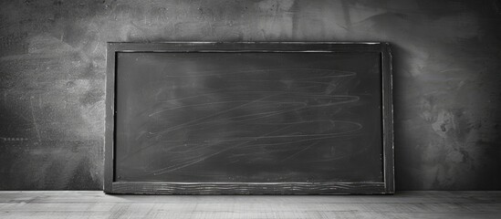 Poster - Empty black chalkboard with copy space image